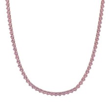 Cubic Zirconia Heart Necklace 20.5-22.5 Inches