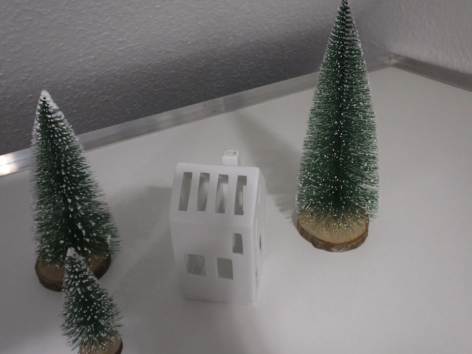 Räder Lichthaus Wohnhaus mini Windlicht Teelichthalter Porzellan Teelicht Deko - Bild 3 von 3