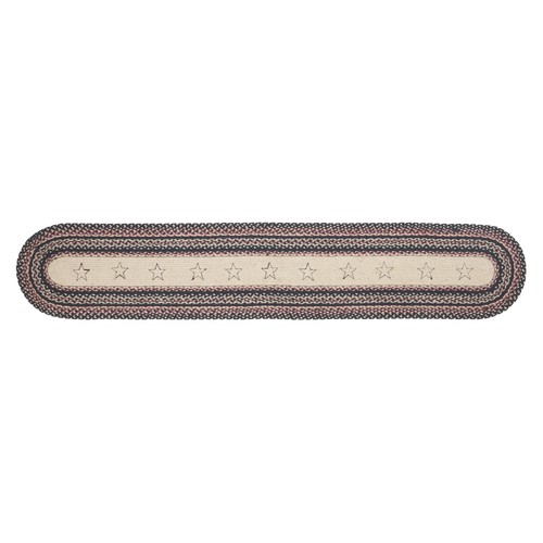 Table Runner Colonial Star Jute Country 13x72 Oval Kitchen Decor VHC Brands - Picture 7 of 7
