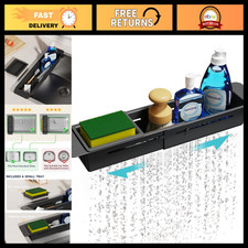Extendable Kitchen Sink Caddy - Small Brush Sponge Storage Organizer Holder