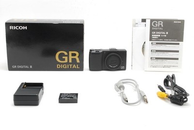 1shot [ Almost unused/Box] RICOH GR DIGITAL III Black Camera From JAPAN