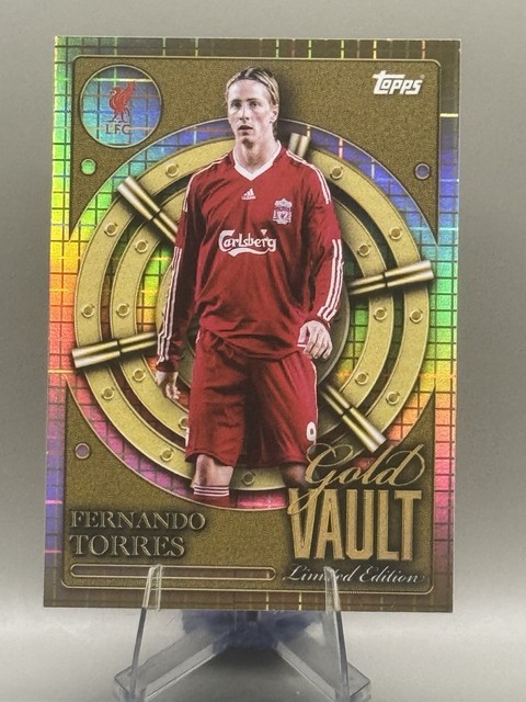 Fernando Torres 2025-26 Topps Liverpool Collector Tin Gold Vault Limited Edition