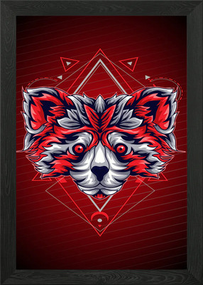 RED RACOON Gerahmtes Wandbild Poster Leinwanddruck Bild