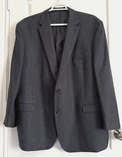 LRL Ralph Lauren Suit Jacket Blazer 100 Wool Navy Black Check 54 54L