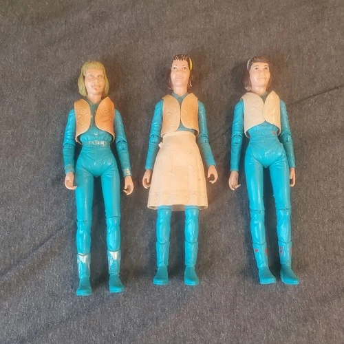 Vintage Marx Johnny West Dolls 9” Lot of 3 Action Figure Vest Skirt