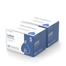 Extra Strong White Trash Bags with Drawstring, Multiple Sizes 90 Count, Kitch...