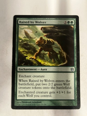 #ad Raised by Wolves Born of the Gods Magic the Gathering MTG Nice $1.39