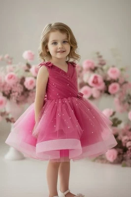 Mädchenkleid festlich, Abendkleid, Blumenmädchenkleid, 4 Jahre + 5 Jahre - Bild 1 von 4