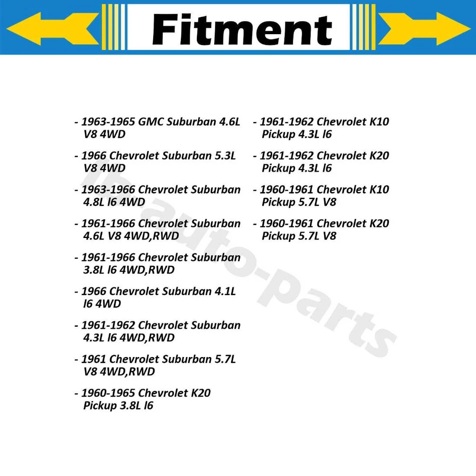 4x Manguera de freno Dorman línea delantera trasera para Chevrolet Suburban 1966 5,3 L 4x4 Foto 3 de 4