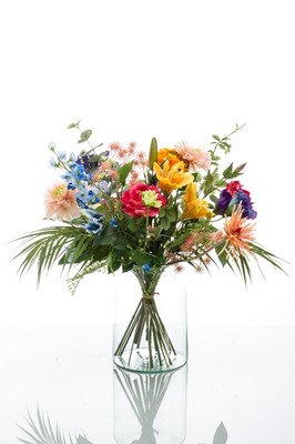 künstlicher Blumenstrauß Bouquet SOMMERBLUMEN Emerald Blumensträuße
