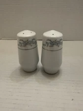 Vintage Salt & Pepper Shakers Somerset by NL Excel Flower Blue Swag 3.75" Tall