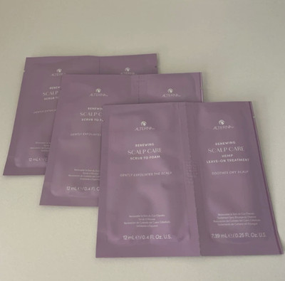 3 Alterna Renewing Scalp Care Scrub To Foam .4 & Hemp Leave On Treatment 0.25 Oz