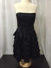 Betsey Johnson Women's Dress Little Black Ruffled Double Lined Size 4 NWT $550
