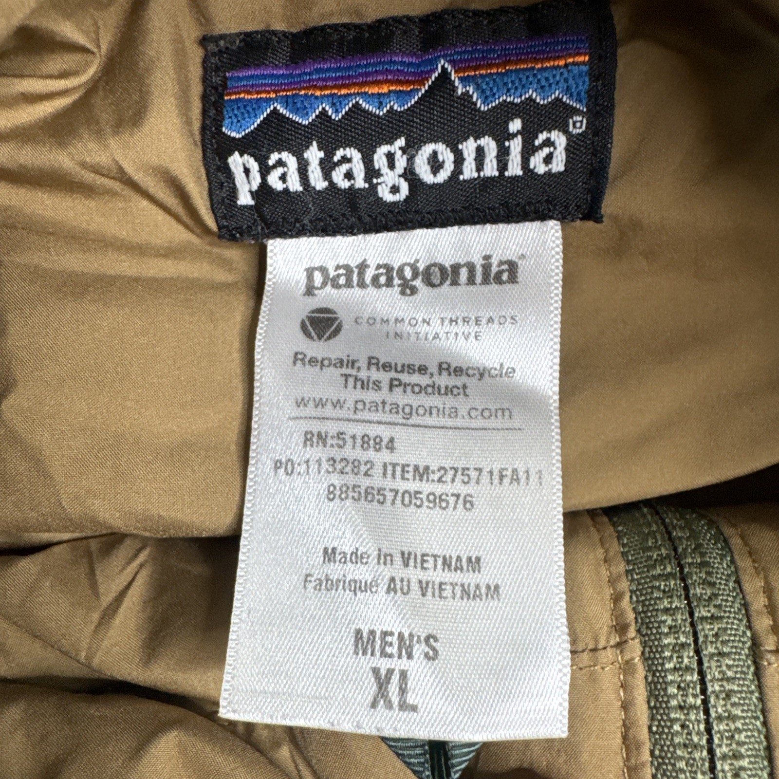 Patagonia Slingshot Down Puffer Vest Jacket Green Mens XL Rare thumbnail 9