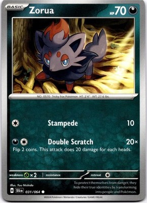 Zorua - Common SV: Shrouded Fable 031/064 Pokemon Yuu Nishida