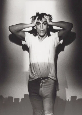 Iggy Pop Photographie Original Noir et Blanc Press Promotionnel Imprimé Avril - Photo 1/4