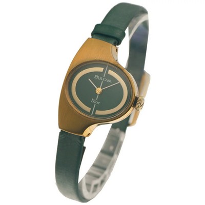 Bulova x Dior 7218 Double Name Green Dial Manual Winding Women's