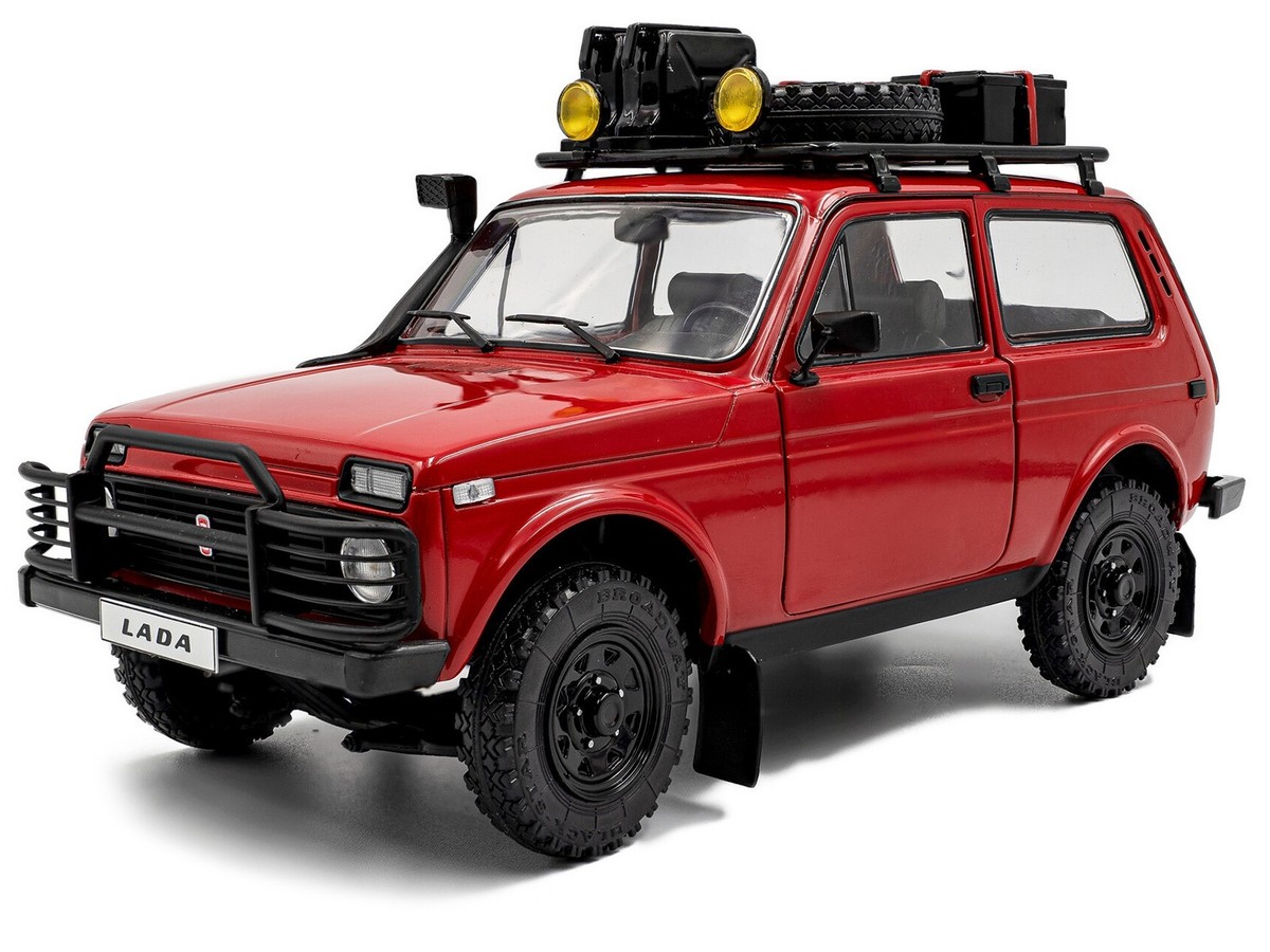 1/18 ラーダ ニーヴァ V LADA 1980 レッド ソリド製ダイキャスト 1980 LADA NIVA RED W/ROOF RACK 1/18 DIECAST MODEL CAR BY SOLIDO