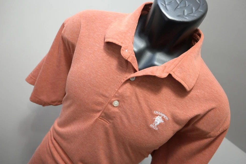 Polo de golf Dunning naranja Champions Hill ajuste seco elástico para hombre talla grande Foto 4 de 4