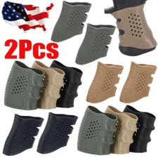 2x Rubber Tactical Gun Grip Sleeve Tape Glove Anti-Slip Pistol Gun Holster Cover