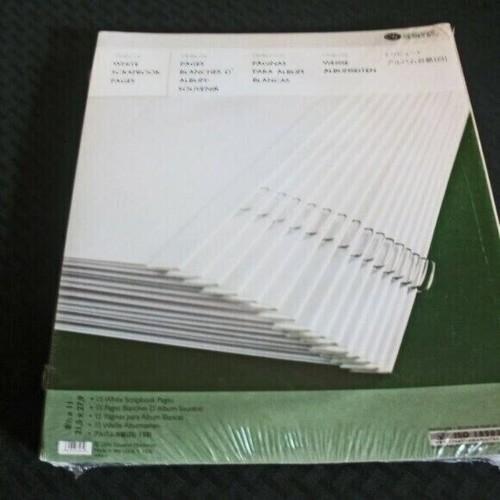 Creative Memories White 8 &1/2 x 11 White pages 12 open pkg.