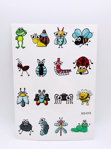 4pcs GLITTER Kids Cartoon Temporary Tattoo art stickers Waterproof Body/face - Picture 47 of 55