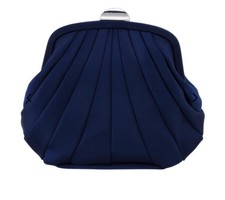 Nina Billow New Navy Satin Frame Bag/clutch