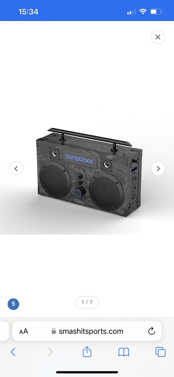 BUMPBOXX ULTRA Black Graffiti Bluetooth Rechargeable 12Hour Batt