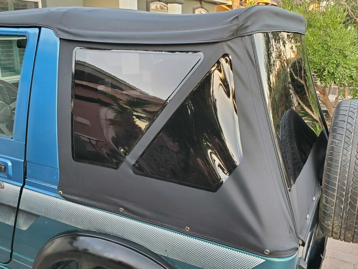 Soft Top Black Replacement With Windows For 1986-1994 Suzuki Samurai (JMA-2763) Samurai Top - Foto 5