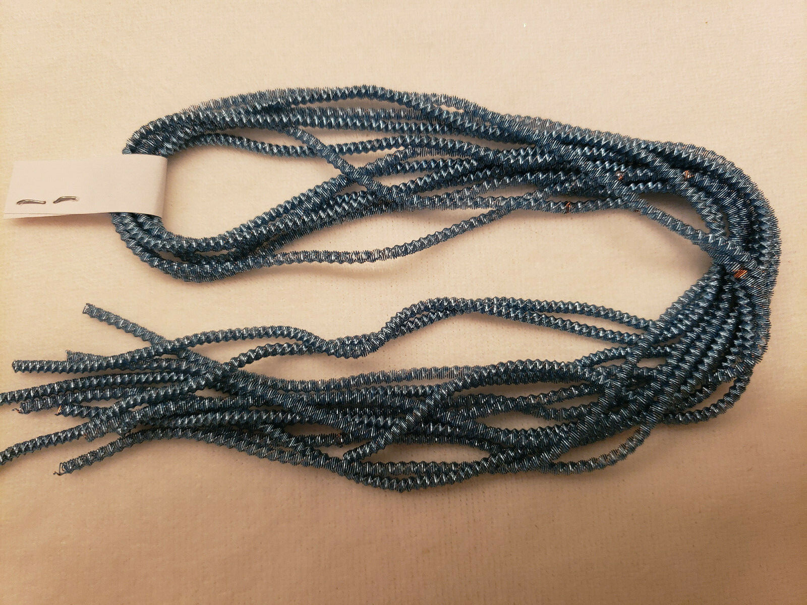 Authentic German Metal Bullion SM. Crinkle Wire Tinsel Light Blue