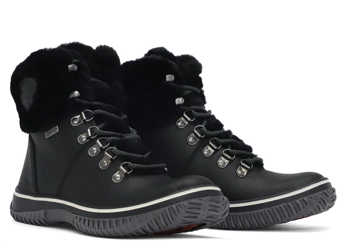 Pajar Canada Z86118* Womens Black Leather Galat Lace-Up Boot Size 10 M