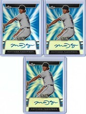 2019 Leaf Metal Draft MATTHEW THOMPSON Blue Prismatic Auto RC /30 White Sox