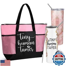 Jingmore 2 Pcs Teacher Appreciation Gifts for Women Tote Bag 20 oz Tumbler wi