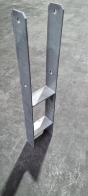 HOLZ-WURM H-Pfostenanker 11 cm Pfostenträger 111 mm Betonanker Anker Carport Pfostenschuh