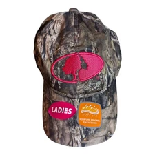Women's Mossy Oak Camouflage Camo Pink Stitching Hat Adjustable Moisture Control