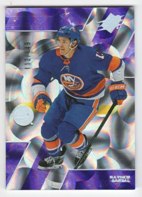 HOCKEY NHL 23 /24 UD SPX MATHEW BARZAL PURPLE 112/149 NYI  #46