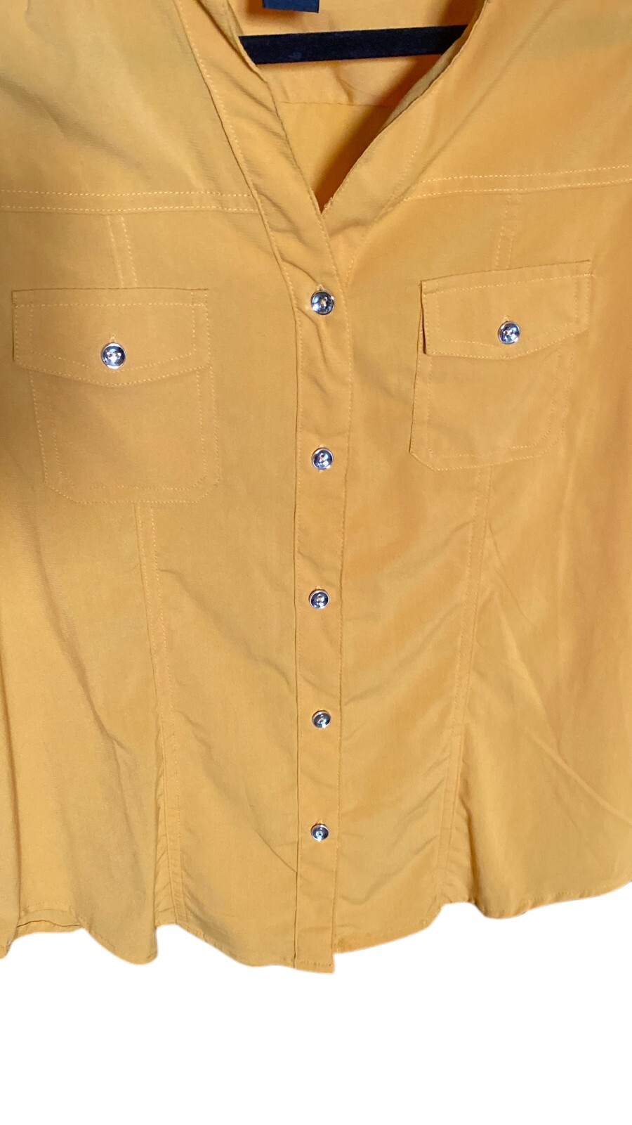 Millenium Women’s Yellow Solid Casual Spread Coll… - image 2