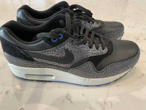 Nike Air Max 1 Deluxe Black Safari 684708-001 Size 9.5 | eBay