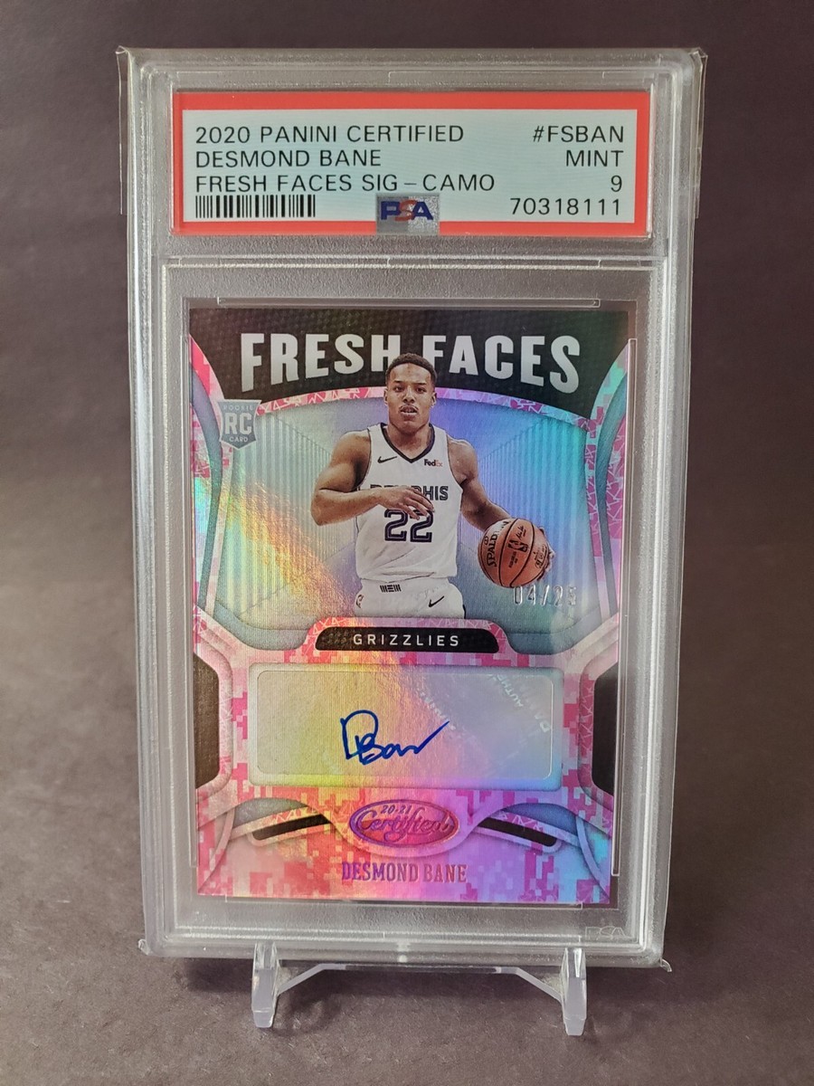 2020 Panini Certified Desmond Bane Rookie RC Pink Camo AUTO SP 