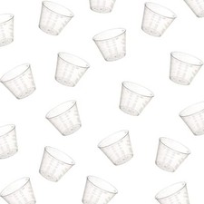 100 Pack 1oz Disposable Graduated Plastic Cups for Medication Resin Mixing