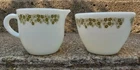 Vintage Pyrex Crazy Daisy/Spring Blossom Creamer & Sugar Bowl no lid