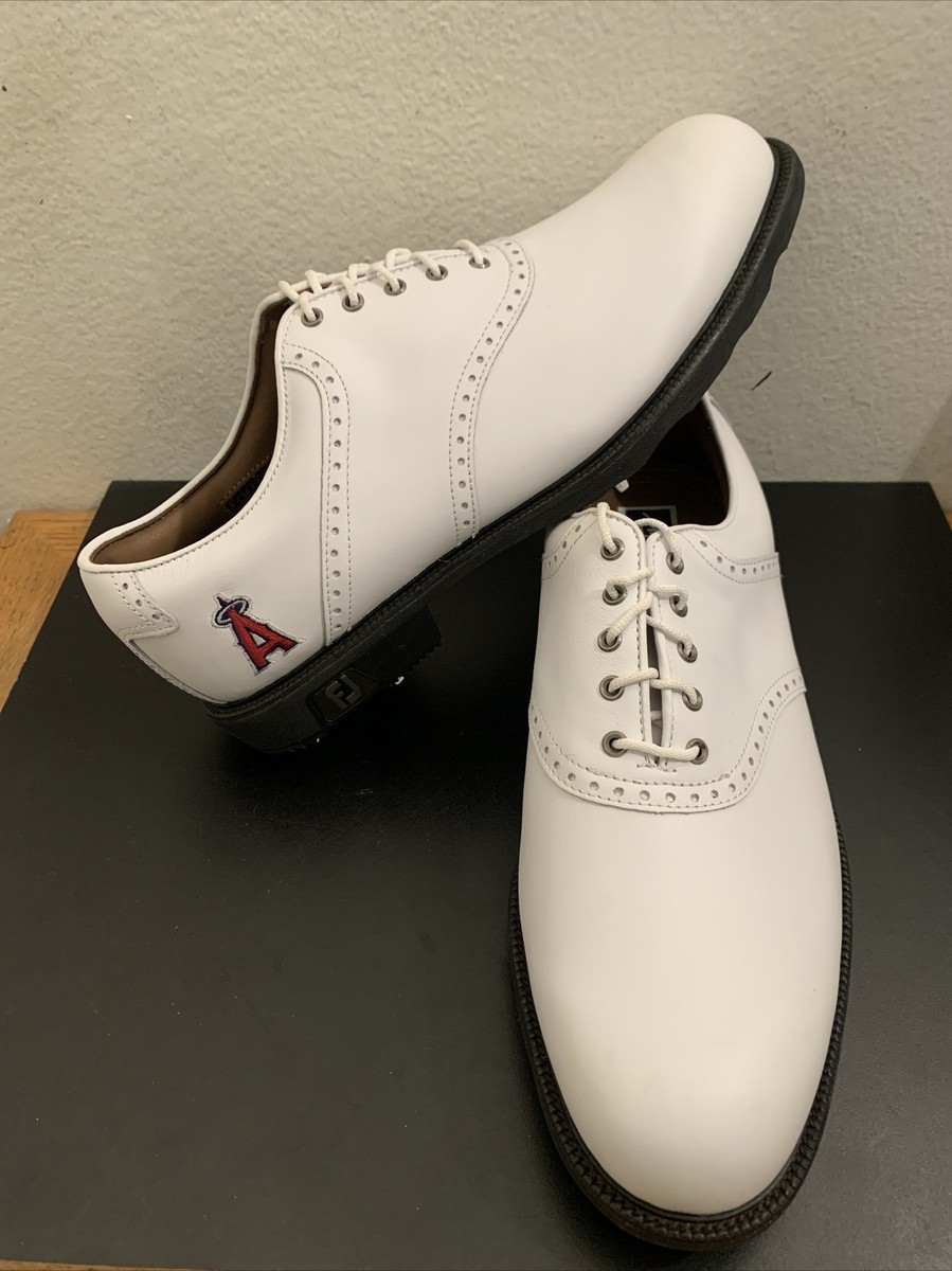 Footjoy My Joys Los Angeles Anaheim 52045 White Plain Toe Sz 11 W Men MINT