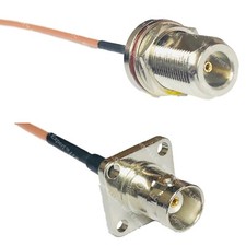 RG316 N FEMALE BULKHEAD to BNC Flange Female RF Cable Rapid-SHIP LOT