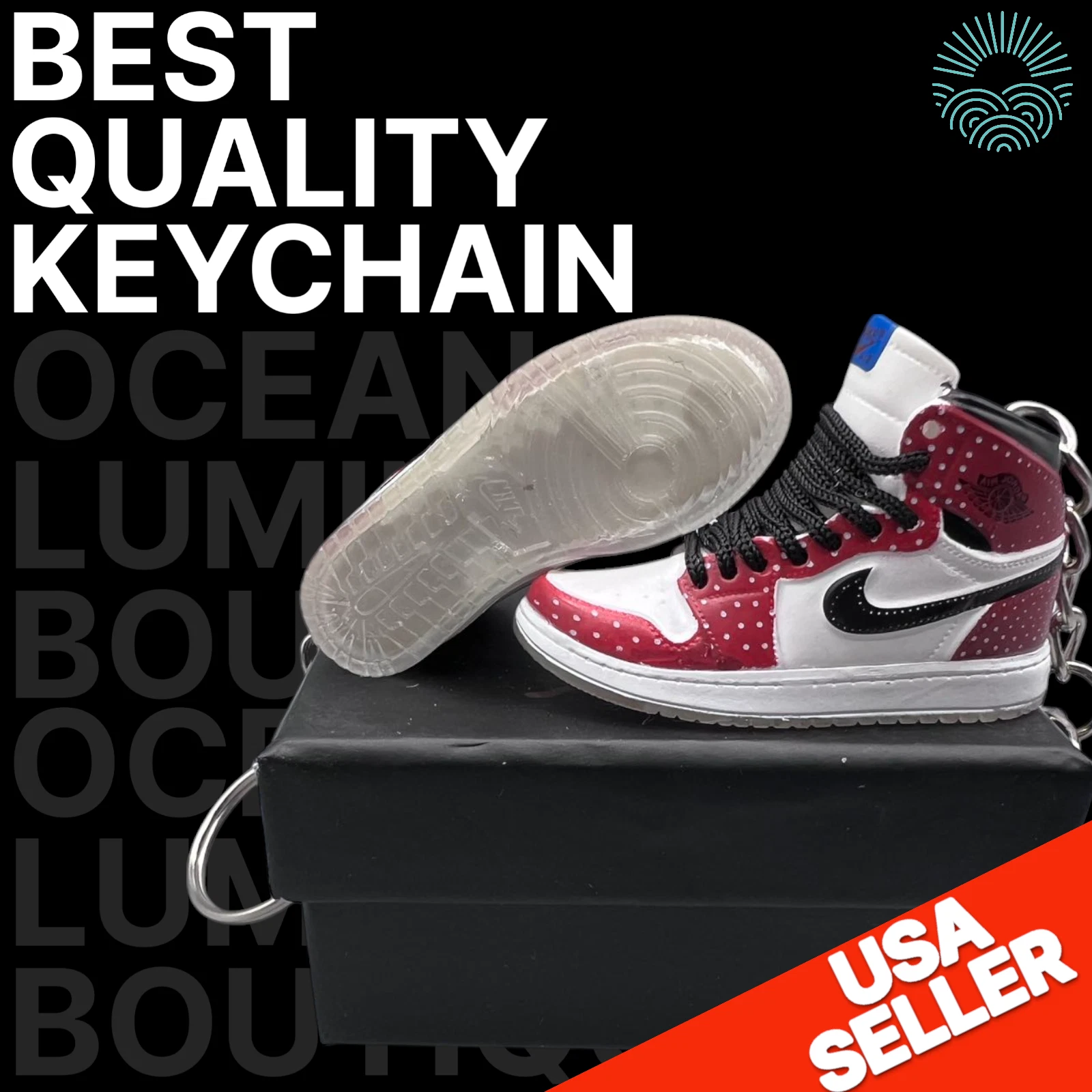 Porte clés Mini Baskets Air Jordan 3D, Baskets Basket de Collection, Options Boîte
