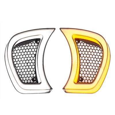 Eagle Lights HALOS Vent Insert LED Running Lights Turn Signals Harley Road Glide