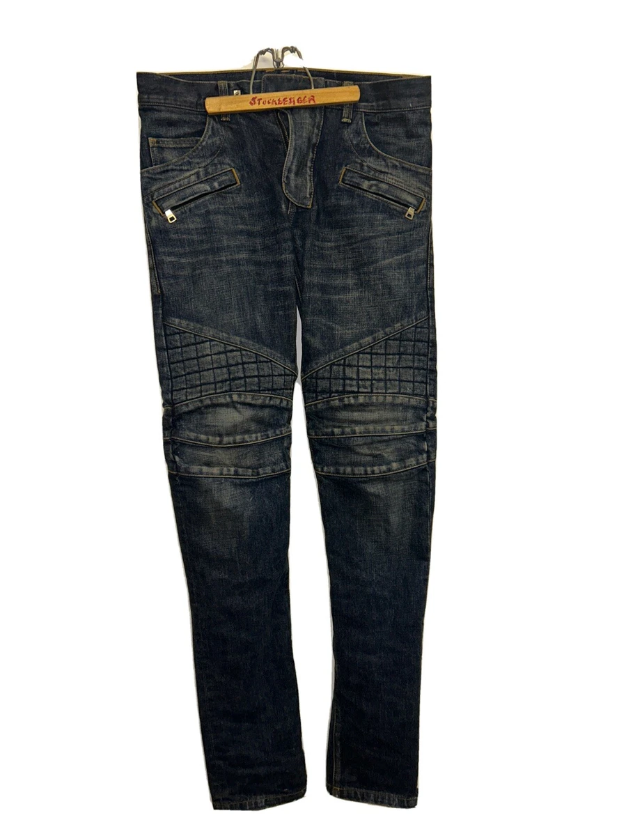 Straight jeans Balmain Blue size 29 US in Denim - Jeans - 21422637