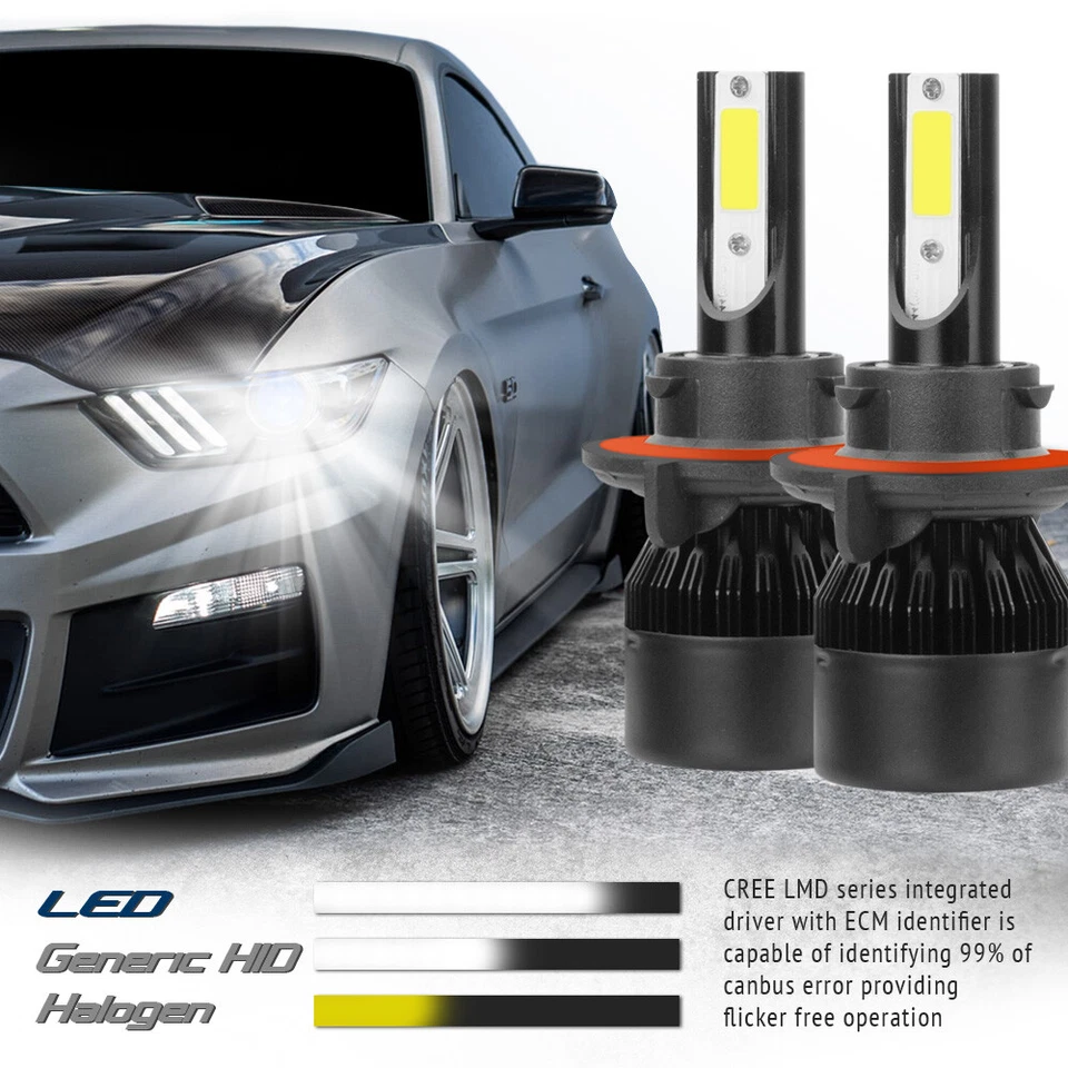 H13 9008 255000LM LED Headlight Bulb Kits 6000K Hi/Lo Dual BEAM + Canbus Decoder - Image 4 of 4