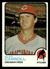 1973 Topps #195 Clay Carroll - Cincinnati Reds (Low Grade)