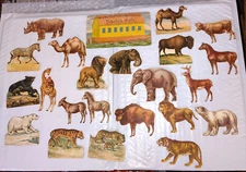 RARE WILLIMANTIC STAR THREAD NOAH S ARK with 22 Animal Cards Whimsical
