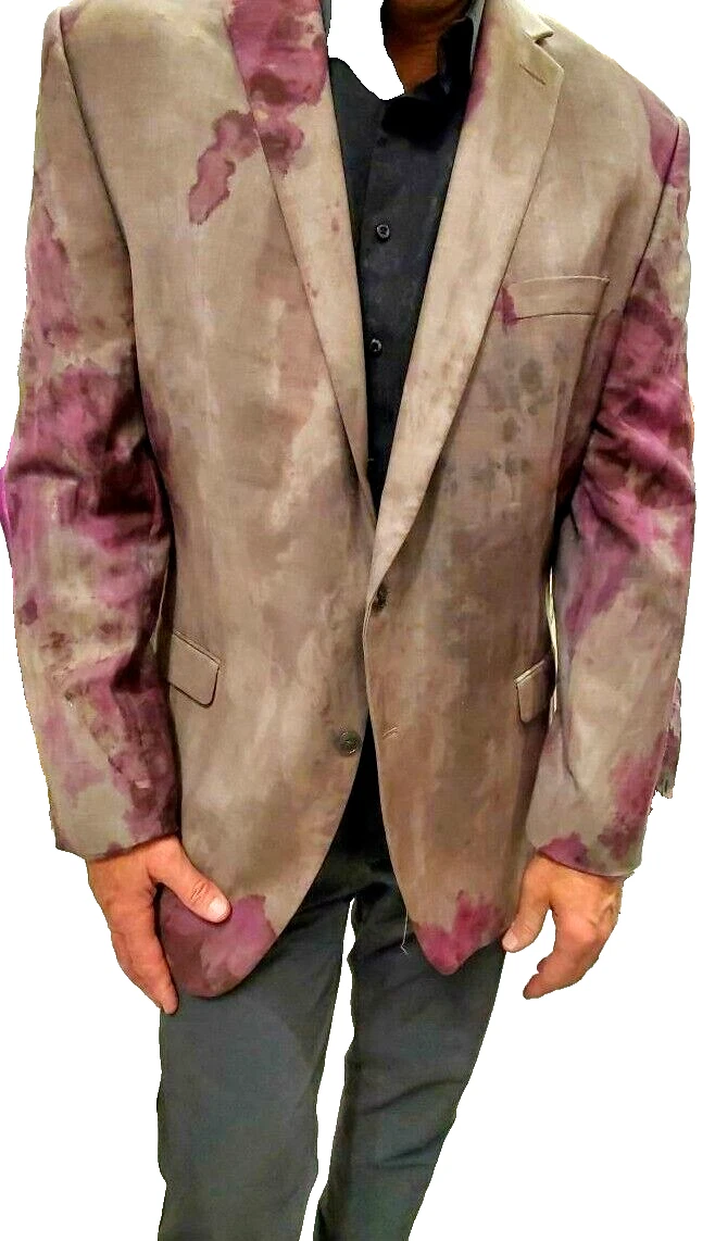 Grey blazer shop red tie